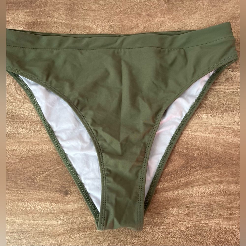 NWOT Bikini Bottom Army Green Swimsuit Bottom Only Size XL